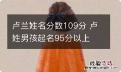 卢兰姓名分数109分 卢姓男孩起名95分以上