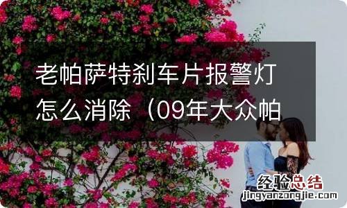 09年大众帕萨特刹车片报警灯怎么清除_ 老帕萨特刹车片报警灯怎么消除