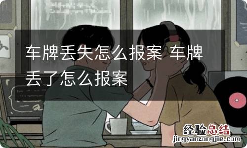 车牌丢失怎么报案 车牌丢了怎么报案