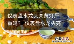 仪表盘水龙头亮黄灯严重吗？ 仪表盘水龙头亮黄灯严重吗