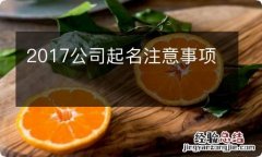 2017公司起名注意事项