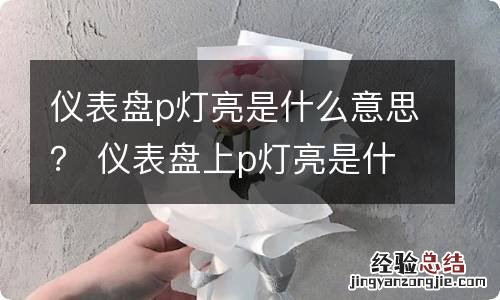 仪表盘p灯亮是什么意思？ 仪表盘上p灯亮是什么意思