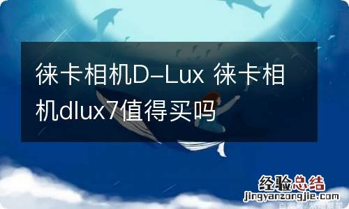 徕卡相机D-Lux 徕卡相机dlux7值得买吗