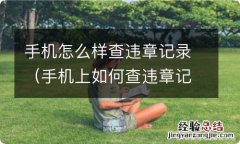 手机上如何查违章记录 手机怎么样查违章记录