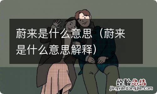 蔚来是什么意思解释 蔚来是什么意思