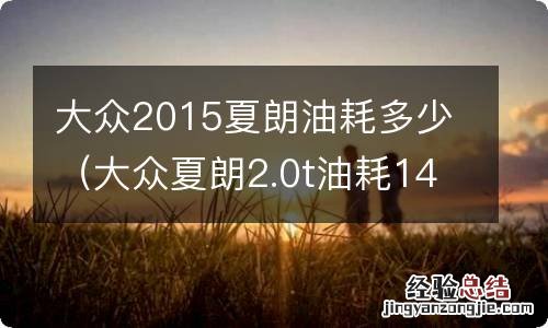 大众夏朗2.0t油耗14升 大众2015夏朗油耗多少