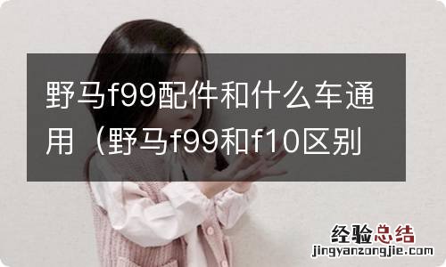 野马f99和f10区别 野马f99配件和什么车通用