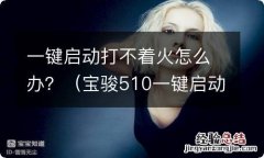 宝骏510一键启动打不着火怎么办 一键启动打不着火怎么办？