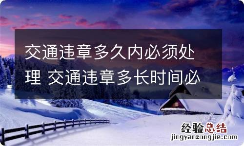 交通违章多久内必须处理 交通违章多长时间必须处理