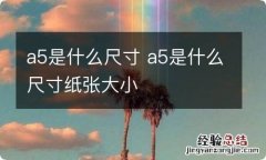 a5是什么尺寸 a5是什么尺寸纸张大小