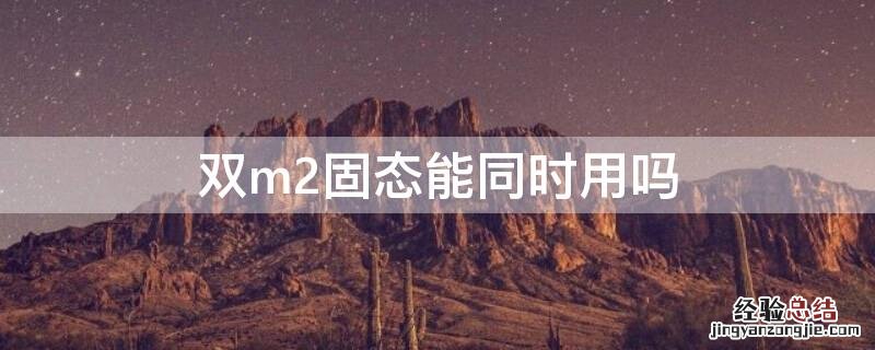 双m2固态硬盘 双m2固态能同时用吗