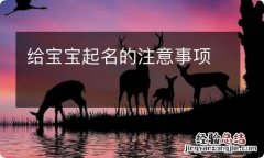 给宝宝起名的注意事项