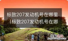 标致207发动机号在哪里图片 标致207发动机号在哪里