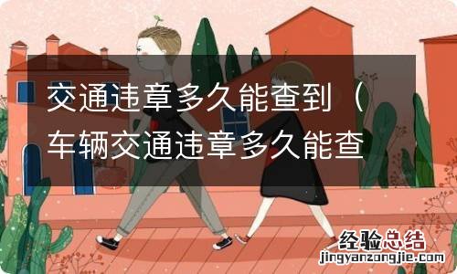 车辆交通违章多久能查到 交通违章多久能查到