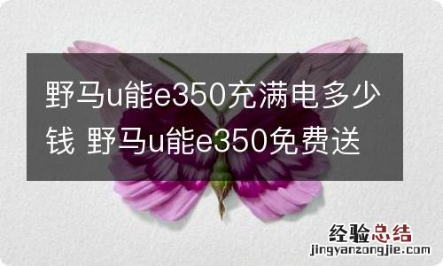 野马u能e350充满电多少钱 野马u能e350免费送政策