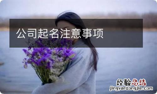 公司起名注意事项