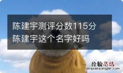 陈建宇测评分数115分 陈建宇这个名字好吗