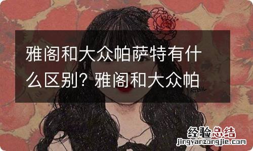 雅阁和大众帕萨特有什么区别? 雅阁和大众帕萨特哪个好