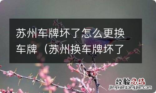 苏州换车牌坏了需要哪些手续 苏州车牌坏了怎么更换车牌