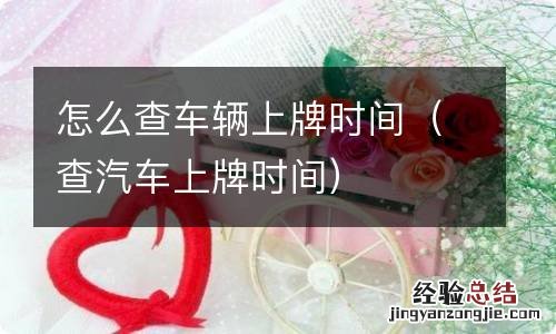 查汽车上牌时间 怎么查车辆上牌时间