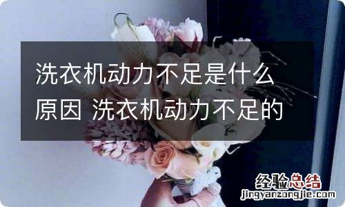 洗衣机动力不足是什么原因 洗衣机动力不足的原因是什么