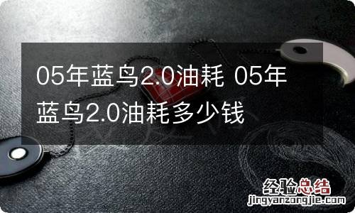 05年蓝鸟2.0油耗 05年蓝鸟2.0油耗多少钱