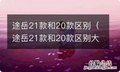 途岳21款和20款区别大吗 途岳21款和20款区别