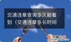 交通违章多长时间可以查到 交通违章查询多久能看到