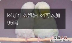 k4加什么汽油 k4可以加95吗