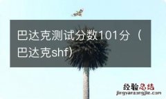 巴达克shf 巴达克测试分数101分