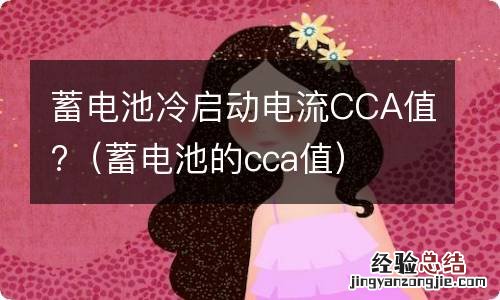 蓄电池的cca值 蓄电池冷启动电流CCA值?