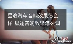 星途汽车音响效果怎么样 星途音响效果怎么调最好