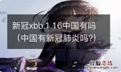 中国有新冠肺炎吗? 新冠xbb.1.16中国有吗