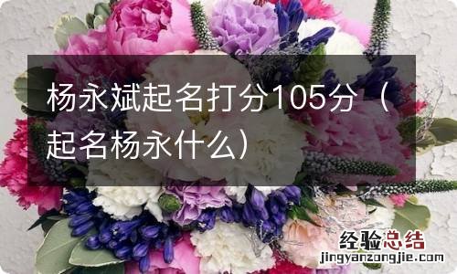 起名杨永什么 杨永斌起名打分105分