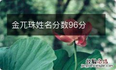 金兀珠姓名分数96分