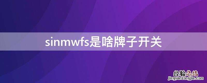 sinmwfs是啥牌子开关