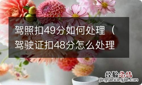 驾驶证扣48分怎么处理方法新规定 驾照扣49分如何处理