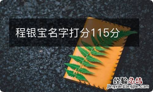 程银宝名字打分115分