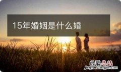 15年婚姻是什么婚