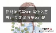 新能源汽车vcm是什么意思？ 新能源汽车vcm是什么意思