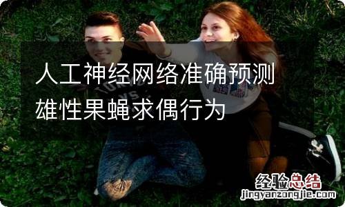 人工神经网络准确预测雄性果蝇求偶行为