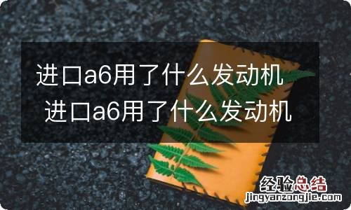 进口a6用了什么发动机 进口a6用了什么发动机