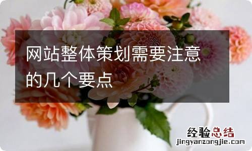 網站整體策劃需要注意的幾個要點