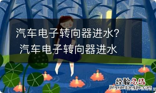 汽车电子转向器进水？ 汽车电子转向器进水