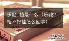 乐驰2档不好挂怎么回事 乐驰L档是什么