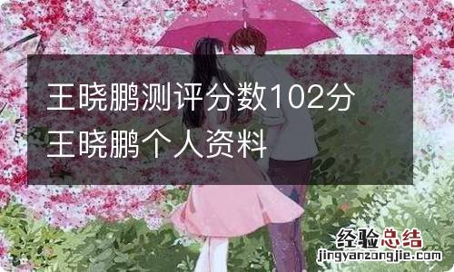 王晓鹏测评分数102分 王晓鹏个人资料