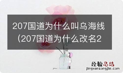207国道为什么改名208 207国道为什么叫乌海线