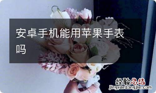 安卓手机能用苹果手表吗