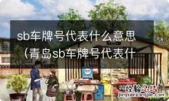 青岛sb车牌号代表什么意思 sb车牌号代表什么意思