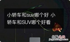 小轿车和suv哪个好 小轿车和SUV哪个好看